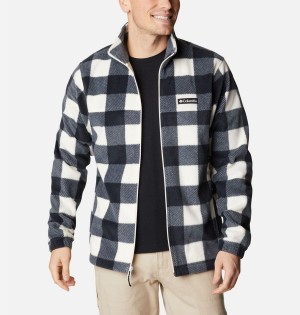 Columbia Steens Mountain Printed Men's Fleece Jacket Black | ZDJELH-485