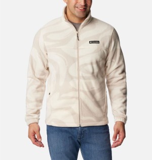 Columbia Steens Mountain Printed Men's Fleece Jacket Beige | IZEXJA-618