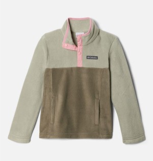 Columbia Steens Mountain Quarter Snap Pull-Over Kids' Fleece Green | ARJICY-217