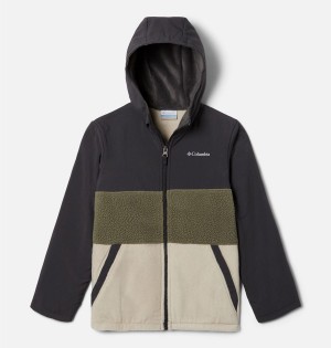 Columbia Steens Mtn Novelty Full Zip Fleece Kids' Hoodie Khaki | NWIUZS-168