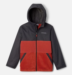Columbia Steens Mtn Novelty Full Zip Fleece Kids' Hoodie Red | OIFNTG-849
