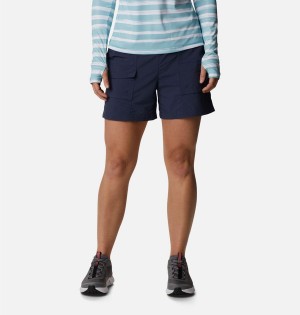 Columbia Summerdry Cargo Women's Shorts Navy | EUWJTX-896
