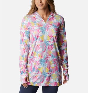Columbia Summerdry Coverup Printed Tunic Women's Hoodie Pink | WIJKON-327