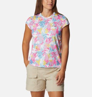 Columbia Summerdry Printed Women's T-Shirt Pink | KGNJRX-094