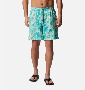 Columbia Summertide Stretch Printed Men's Shorts Blue | CZPBDU-320