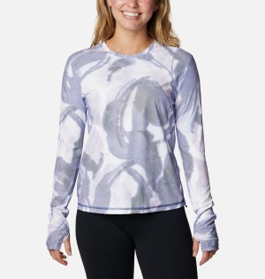 Columbia Sun Deflector Summerdry Long Sleeve Women's T-Shirt Blue | CDTQNU-541