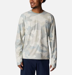 Columbia Sun Deflector Summerdry Long Sleeve Men's T-Shirt Beige | KACGSZ-038
