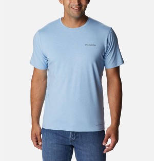 Columbia Sun Trek Short Sleeve Men's T-Shirt Blue | XOICRV-814
