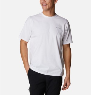 Columbia Sun Trek Short Sleeve Men's T-Shirt White | ZYDUKO-187