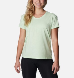 Columbia Sun Trek Women's T-Shirt Green | PRSTKJ-965