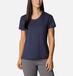 Columbia Sun Trek Women's T-Shirt Navy | GUWCPF-740