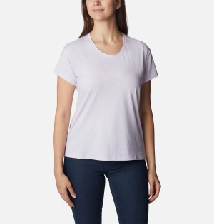 Columbia Sun Trek Women's T-Shirt Purple | UHTJIM-675
