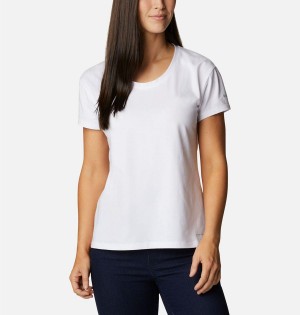 Columbia Sun Trek Women's T-Shirt White | CRPOUX-896