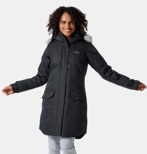 Columbia Suttle Mountain Long Insulated Women's Coats Black | RHKSVG-570