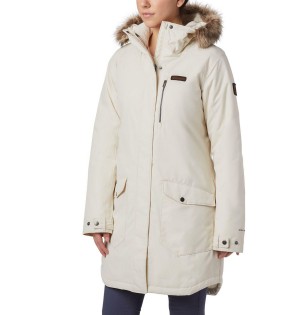 Columbia Suttle Mountain Long Insulated Women's Coats White | XQKDIM-851