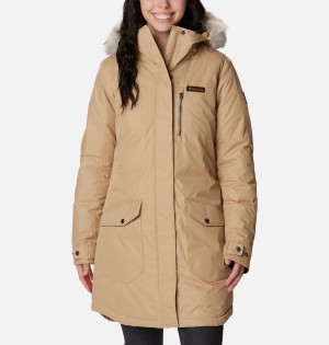 Columbia Suttle Mountain Long Insulated Women's Coats Khaki | ICADPW-572