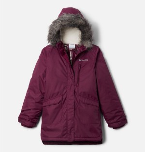 Columbia Suttle Mountain Long Insulated Kids' Jacket Coral | SAVHER-984
