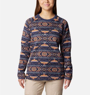 Columbia Sweater Weather Fleece Crew Women's Pullover Coral | HRWVDZ-534
