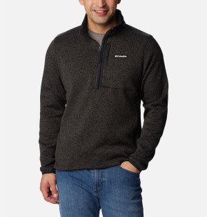Columbia Sweater Weather Fleece Half Zip Men's Pullover Black | FMIYRA-941