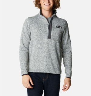 Columbia Sweater Weather Fleece Half Zip Men's Pullover Grey | DBWIHU-597