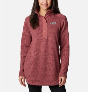 Columbia Sweater Weather Fleece Tunic Women's Pullover Coral | JWXOCL-765