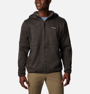 Columbia Sweater Weather Full Zip Hoodie Men's Fleece Jacket Black | YXCPJE-693