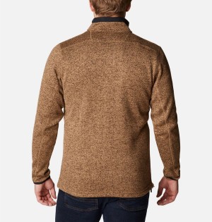 Columbia Sweater Weather Full Zip Men's Fleece Jacket Brown | EIPRJQ-930