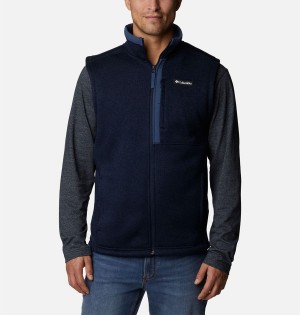 Columbia Sweater Weather Men's Vest Navy | SUQMBL-560