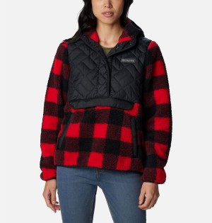 Columbia Sweet View Hooded Fleece Women's Pullover Red | WROYEV-294