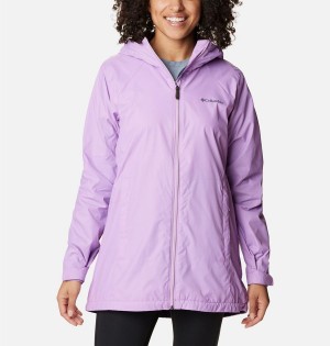 Columbia Switchback Lined Long Women's Rain Jacket Purple | TFEDLA-169