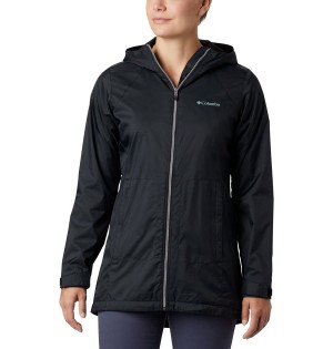 Columbia Switchback Lined Long Women's Rain Jacket Black | MXETRG-123