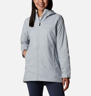 Columbia Switchback Lined Long Women's Rain Jacket Grey | WSBMEG-790