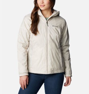 Columbia Switchback Sherpa Lined Women's Rain Jacket White | EATNSZ-042