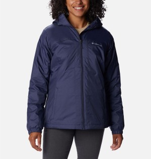 Columbia Switchback Sherpa Lined Women's Rain Jacket Navy | NZAJLS-304