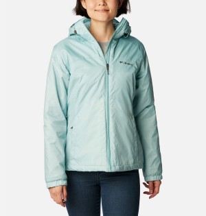 Columbia Switchback Sherpa Lined Women's Rain Jacket Turquoise | MWXYOB-143