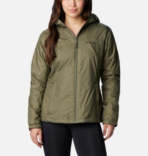 Columbia Switchback Sherpa Lined Women's Rain Jacket Green | CXWOSN-346