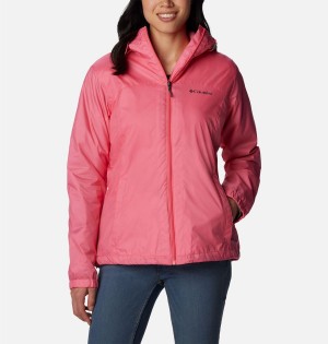 Columbia Switchback Sherpa Lined Women's Rain Jacket Pink | SZBNFU-429