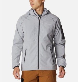 Columbia Tall Heights Hooded Men's Softshell Jackets Grey | KNWJCP-961