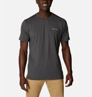 Columbia Tech Trail Crew Neck Men's T-Shirt Grey | GTIRSF-701
