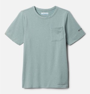 Columbia Tech Trail Kids' T-Shirt Turquoise | UWSOHN-069