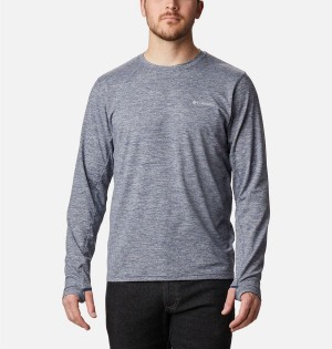 Columbia Tech Trail Long Sleeve Crew II Men's T-Shirt Grey | FUVHQT-146