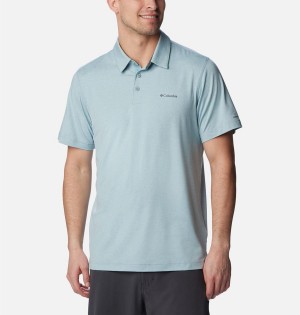 Columbia Tech Trail Men's Polo Shirt Blue | MPWASR-791