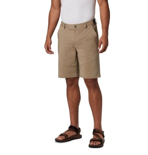 Columbia Tech Trail Men's Shorts Khaki | RZCUYI-736