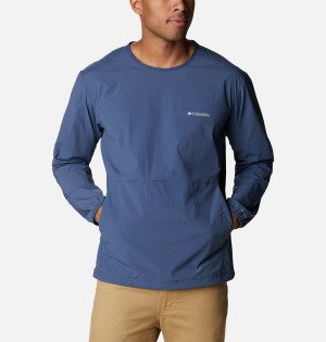 Columbia Tech Trail Woven Shirt Men's Pullover Blue | KBSREY-051