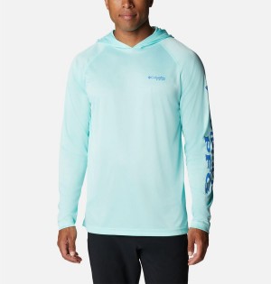 Columbia Terminal Tackle Heather Men's Hoodie Blue | KYHUEZ-983