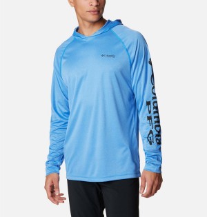 Columbia Terminal Tackle Heather Men's Hoodie Blue | GZXKNB-605