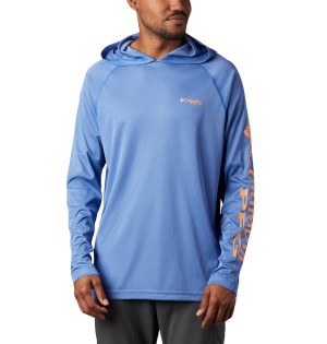 Columbia Terminal Tackle Heather Men's Hoodie Blue | SBGNJA-281