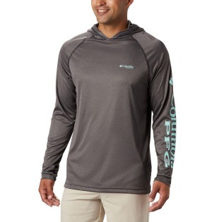 Columbia Terminal Tackle Heather Men's Hoodie Brown | WNAXKR-418