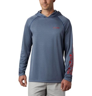 Columbia Terminal Tackle Heather Men's Hoodie Blue | MZNIAP-493