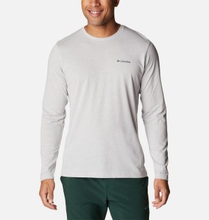 Columbia Thistletown Hills Long Sleeve Crew Men's T-Shirt Grey | YNLOGW-974